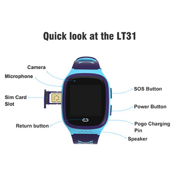 Kinder Smartwatch LT31 in blau