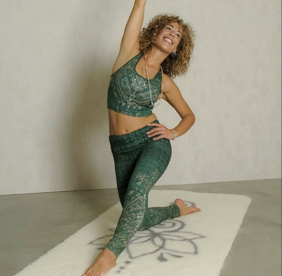 Yoga-Leggings Buddhi smaragd