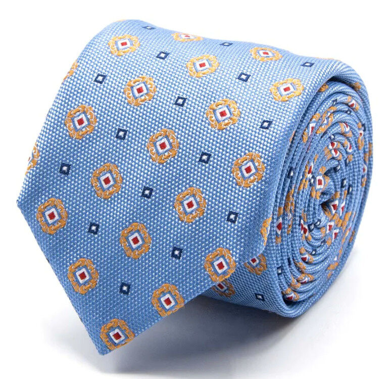 SEIDEN-JACQUARD KRAWATTE MIT GEOMETRISCHEM MUSTER