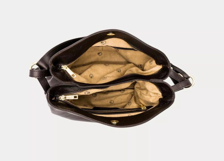 WONDERBAG Schultertasche dunkel-braun