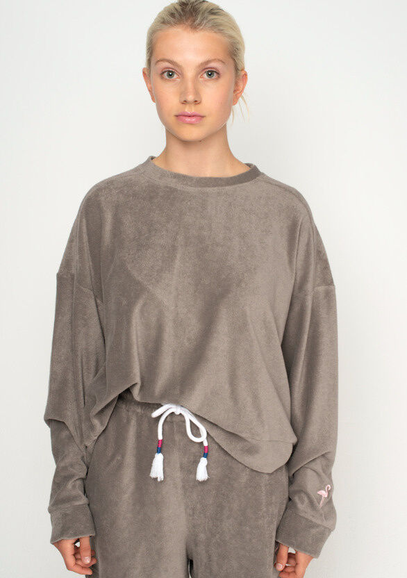 Sweatshirt Frottee grau