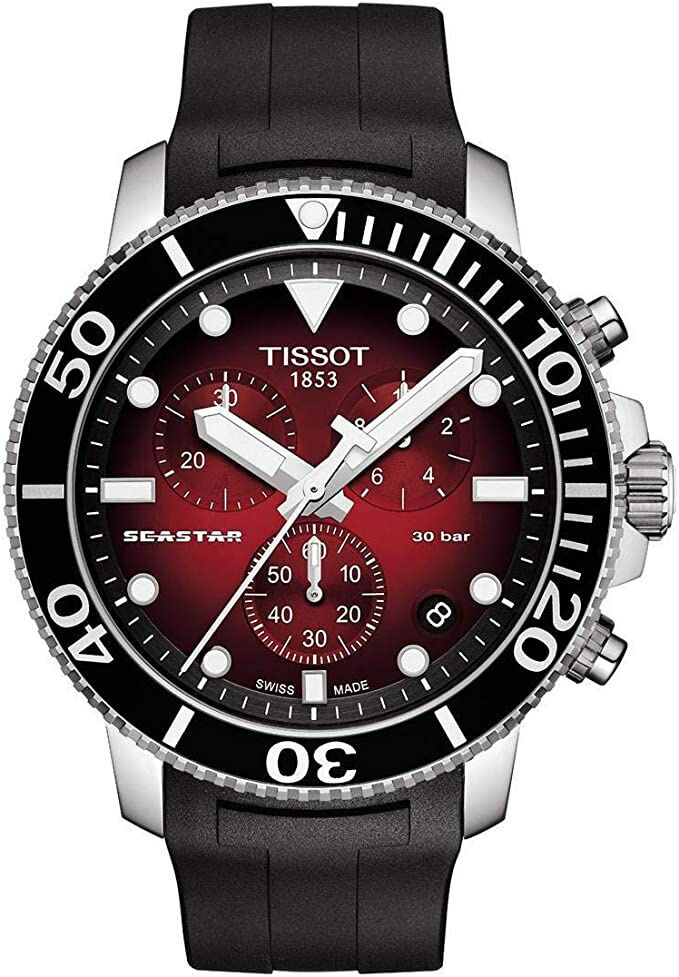 Tissot Herren-Taucheruhr Chronograph Seastar 1000 Rot T120.417.17.421.00