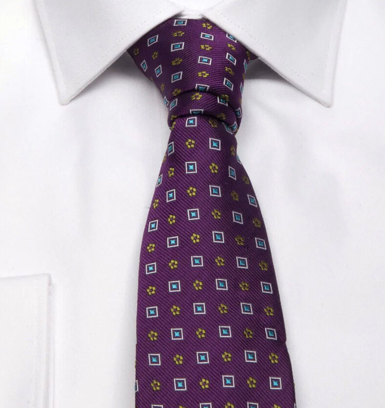 SEIDEN-JACQUARD KRAWATTE MIT GEOMETRISCHEM MUSTER