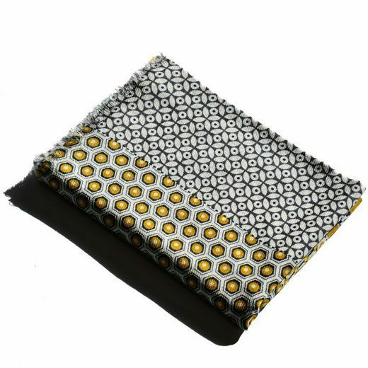 Blue Chilli Electronics Wollschal »Bedruckter Schurwollen- & Seidenmix Schal«, Fransen, bedruckt