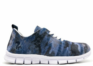 thies ® PET Sneaker camo blue | vegan aus recycelten Flaschen