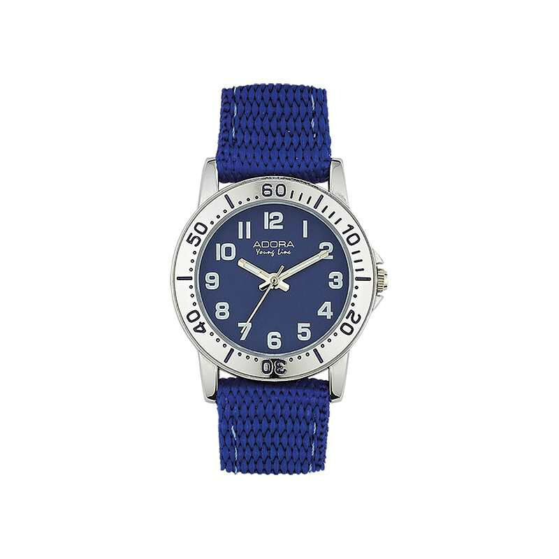 Adora Kinder Analoguhr mit Kunststoffband Blau 1-201788-001