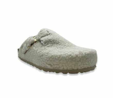 Thies 1856 ® Eco Teddy Clog vegan Offwhite (W/X)