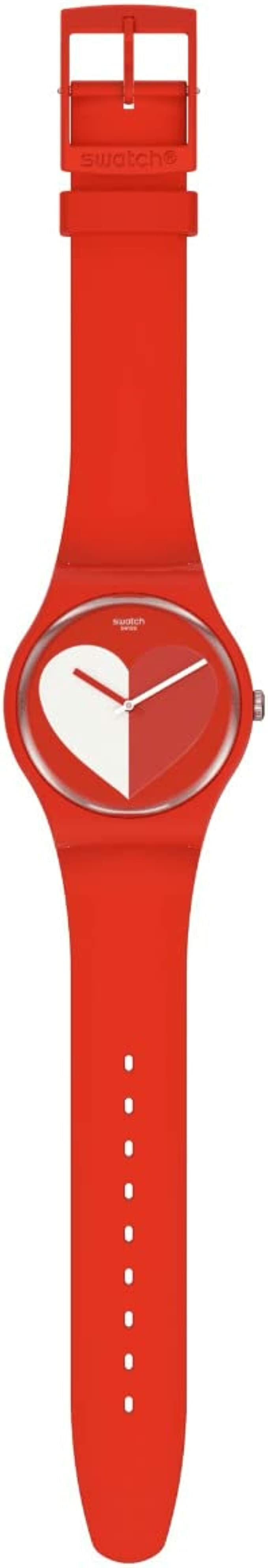 Swatch Damen Analoguhr Herz Valentinsspecial Rot SO29Z112