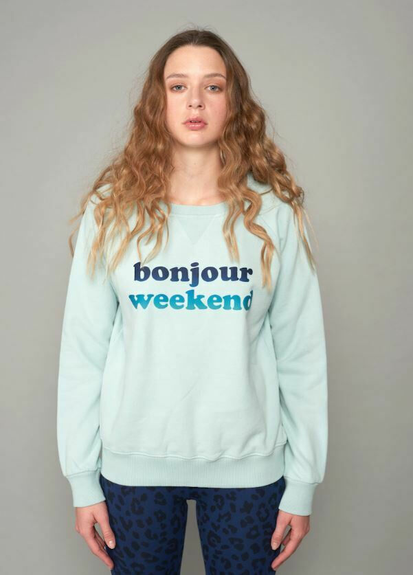 Sweatshirt bonjour weekend