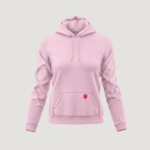 Hoodie Cotton Pink Heart