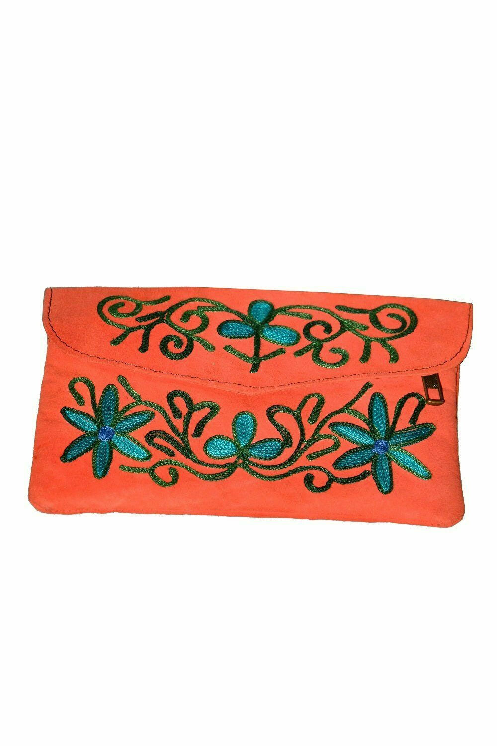 Blue Chilli Electronics Kosmetiktasche »Wildleder Tasche / Clutch«, bestickt, 20 x 11 cm