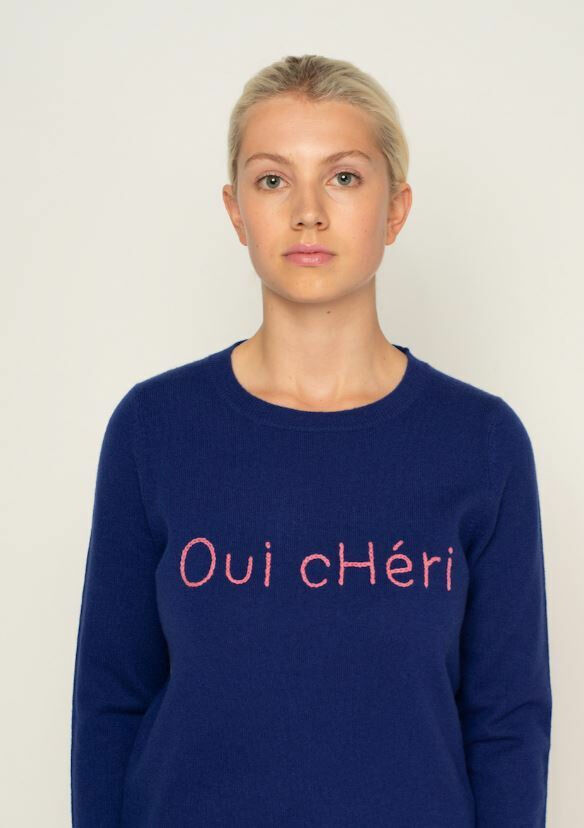 Kaschmir Pullover Oui Chéri blau